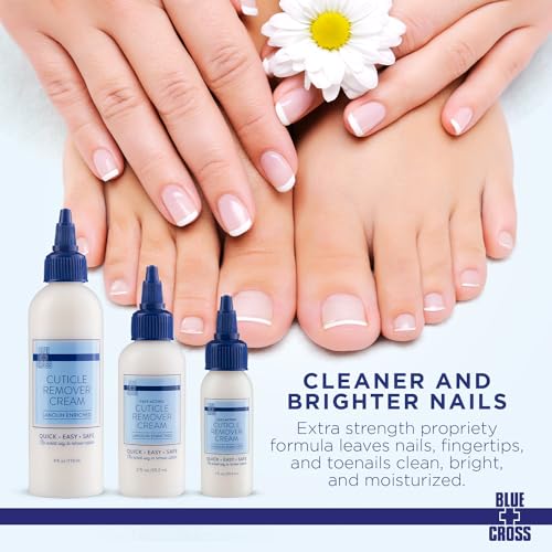 Blue Cross Cuticle Remover Cream for Dry Damaged Cuticles, Moisturizing Cuticle Softener for Nails, Professional Nail + Cuticle Care for Dry Manicures, Brittle Nails, Hang Nails, Made in USA, 2oz - Image 3