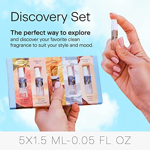 Skylar Perfume Discovery spray Sampler Set - Peach Fields, Vanilla Sky, Lime Sands, Salt Air, Coconut Cove - Hypoallergenic & Clean Perfume for Women & Men - 5 1.5mL - Image 3
