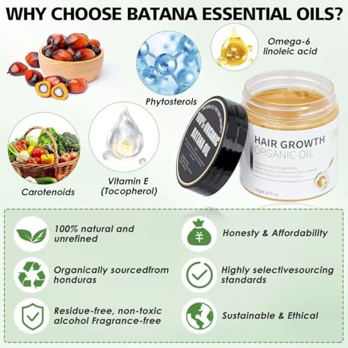 Pure Batana Oil - Natural Hair Treatment for Deep Nourishment, Repair, and Growth - Enhances Smoothness and Reduces Tangles - Easy Application for Maximum Hydration - Image 3
