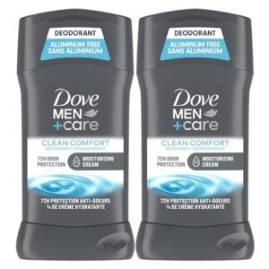 Dove Men+Care Deodorant Stick Moisturizing Deodorant For 48-Hour Protection Clean Comfort Aluminum Free Deodorant For Men 3oz 2 Count