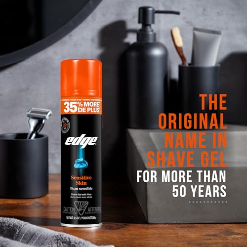 Edge Shaving Gel for Men, 9.5oz, 2 Pack Mens Shave Gel with Aloe, Mens Shaving Cream, Sensitive Skin Shave Gel - Moisturizes, Protects, and Soothes - Image 3