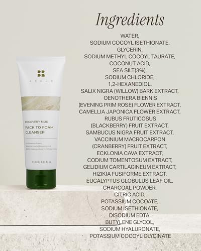 Cardi B Cleanser Recovery Mud Pack to Foam Facial Cleanser | 2-in-1 Hydrating Korean Foaming Cleanser Face Wash for Pore Reduction, Sebum Control & Makeup Cleansing | Clay Mask (3.72 fl oz) - Image 8