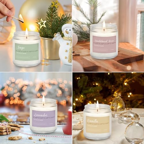6 Pack Candles for Home Scented Aromatherapy Candles Gifts Set for Women, Lavender Candle, 37.8 oz 300 Hour Long Lasting Candles, Stocking Stuffers, Birthday, Valentine, Christmas, Anniversary Present - Image 5