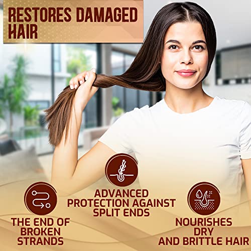 Argan Oil Shampoo and Conditioner Set - Sulfate Free Moroccan Care with Keratin - For Curly, Straight, Dry and Damaged Hair - Moisturizing, Hydrating, Anti Frizz Salon Technology - Image 6