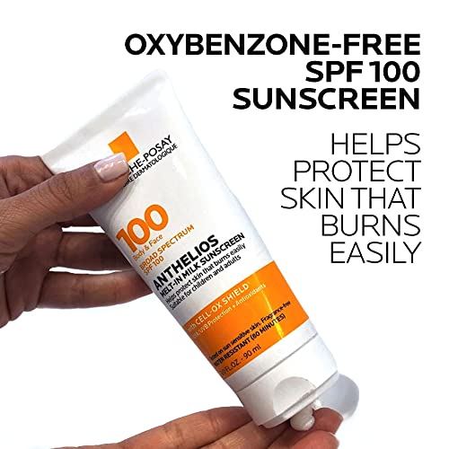 La Roche-Posay Anthelios Melt-In Milk Sunscreen SPF 100 | Sunscreen For Body & Face | Broad Spectrum SPF + Antioxidants | Oil Free Sunscreen Lotion | For Sun Sensitive Skin | Oxybenzone Free - Image 4