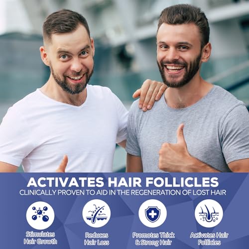 5% Minoxidil for Men's & Women's Hair Growth, Beard Growth, Regrowth Treatment, Combats Thinning Hair & Hereditary Hair Loss - Image 2