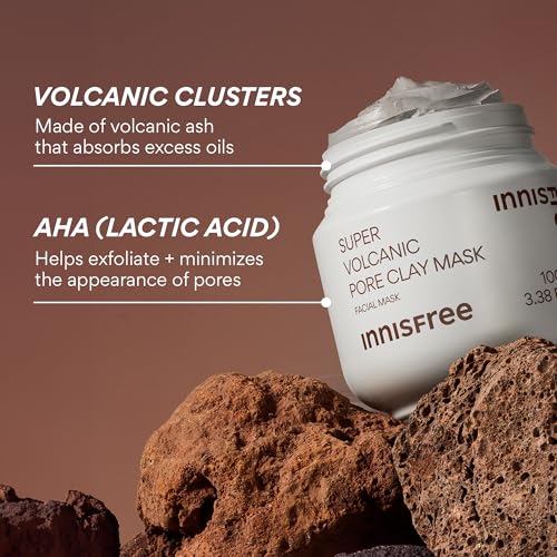 innisfree Super Volcanic Pore Clay Mask, Korean Pore Clearing Clay Mask with Volcanic Clusters and AHA - Image 2