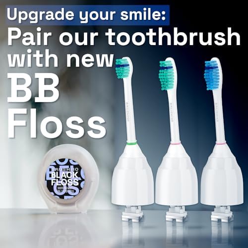 Brushmo Replacement Toothbrush Heads Compatible with Philips Sonicare E-Series Essence HX7022/66 and Other Screw-on Electric Toothbrush Models, BM716, Compact Size, 6 Pack - Image 7