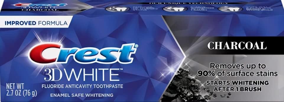 Crest 3D White Charcoal Teeth Whitening Toothpaste, Enamel Safe - 2.7 oz (76g) - Pack of 2 - Image 4