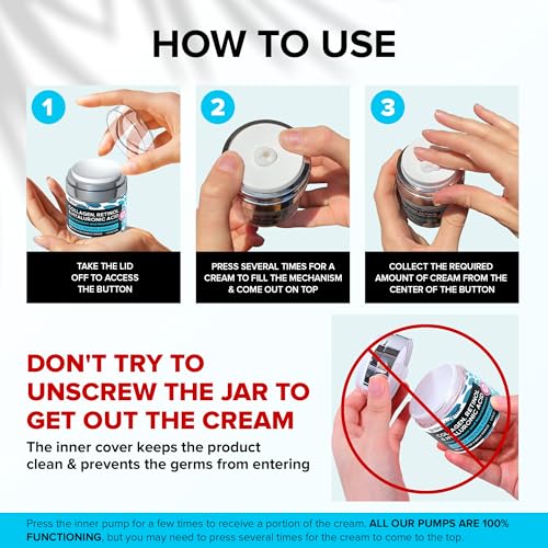 SimplyVital Collagen, Retinol & Hyaluronic Acid Cream - Anti-Aging Face Moisturizer for Face, Neck & Décolleté - Made in USA, Daily Moisturizer Face Cream - 1.7 fl.oz. - Image 5
