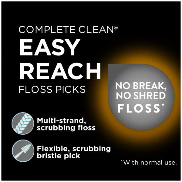 DenTek Complete Clean Easy Reach Floss Picks, Advanced Fluoride Coating, Mouthwash Blast Flavor, 75 ct. (Pack of 4) - Image 3