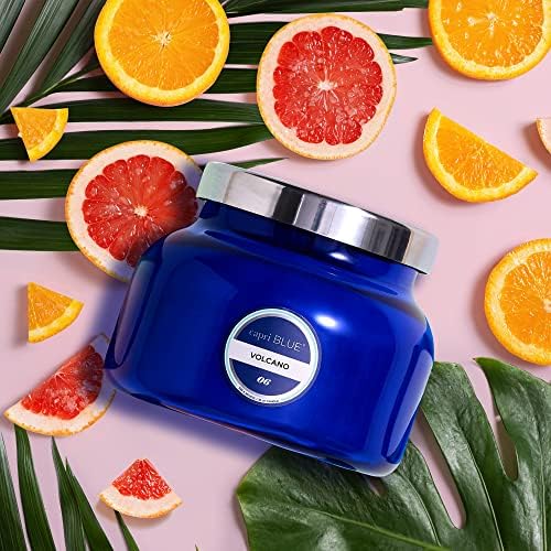 Capri Blue Volcano Scented Candles - Luxury Candles for Home Scented with Tropical Fruit & Sugared Citrus - Soy Candle Wax Blend - Tropical Candle - Jar Candles - Blue Candle (19 oz) - Image 4