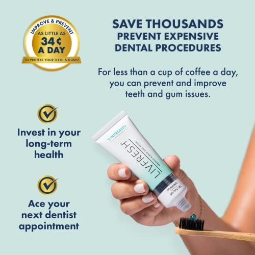 Toothpaste Gel, Clinically Proven to Remove Plaque 250% Better, Improves Gum Health 190% Better, Prevents & Reduces Tartar, Freshens Breath, SLS Free Dental Gel, Wintergreen - Image 5