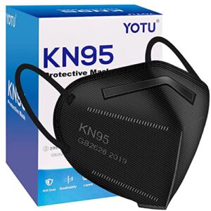 KN95 Face Masks 60 Pcs,5 Layers Cup Dust Mask,Filter Efficiency 95%, Suitable for Home Work Restaurants