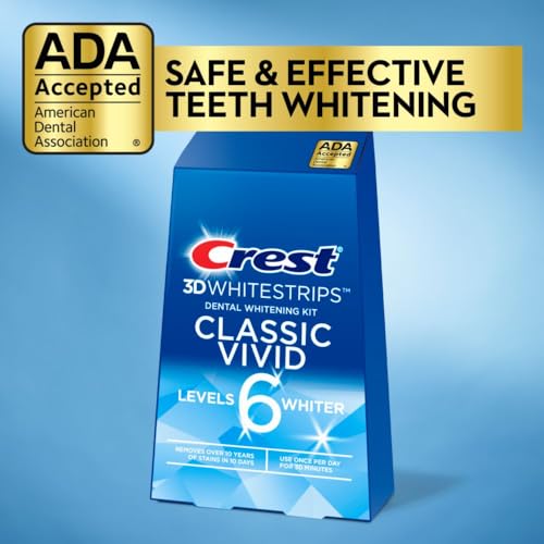 Crest 3D Whitestrips, Classic Vivid, Teeth Whitening Strip Kit, 20 Strips (10 Count Pack) - Image 5