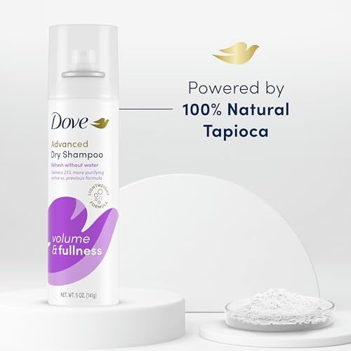 Dove Dry Shampoo Volume & Fullness 2 Count for Oily Hair for Refreshed Hair 5 oz - Image 6