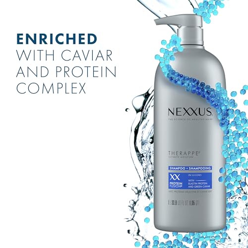 Nexxus Shampoo and Conditioner Therappe Humectress 2 Count for Dry Hair Silicone-Free, Moisturizing Caviar Complex and Elastin Protein 33.8 oz - Image 4