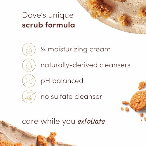 Dove Scrub Brown Sugar & Coconut Butter For Silky Smooth Skin Body Scrub Exfoliates & Restores Skin's Natural Nutrients 10.5 oz - Image 5