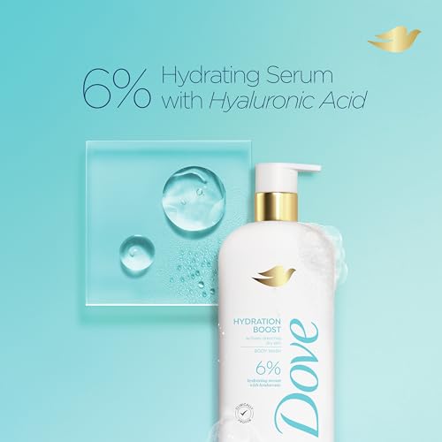 Dove Body Wash Hydration Boost Actively drenches dry skin 6% hydration serum with hyaluronic 18.5 oz - Image 6