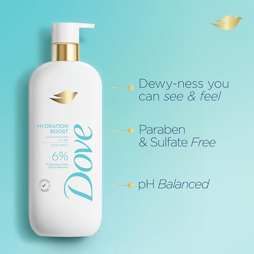 Dove Body Wash Hydration Boost Actively drenches dry skin 6% hydration serum with hyaluronic 18.5 oz - Image 4