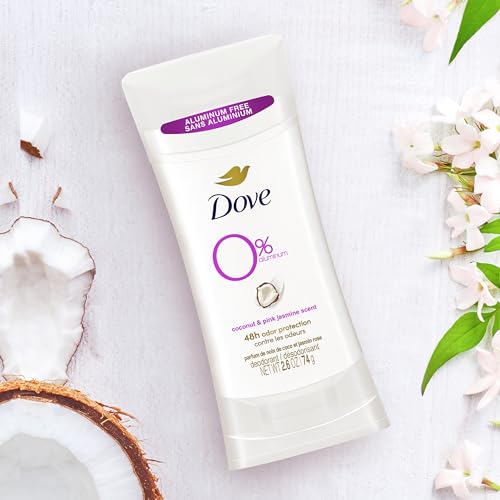 Dove Aluminum Free Deodorant for Women 24-Hour Odor Protection, Coconut and Pink Jasmine, 7.8 Oz, 3 Count - Image 6