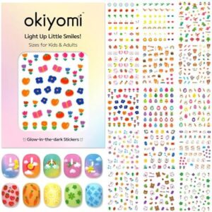 15 Sheets of Nail Stickers for Kids - 700 Cute Designs - Nail Decorations for Nail Art - Nail Art Decals - Toddler Nail Stickers - Bunny Nail Stickers - Nail Sticker Kids - Glow in The Dark