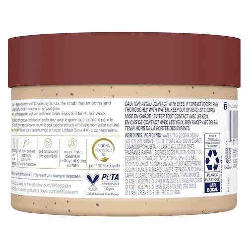 Dove Scrub Brown Sugar & Coconut Butter For Silky Smooth Skin Body Scrub Exfoliates & Restores Skin's Natural Nutrients 10.5 oz - Image 2