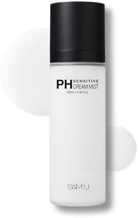 SAM’U pH Sensitive Cream Mist – Ceramide Hydrating Spray Mist with Hyaluronic Acid & Allantoin – Korean Skin Care, Moisturizing & Barrier-Boosting Mist for Dewy Skin – 3.38 Fl. Oz