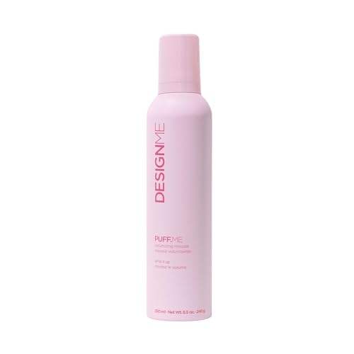 PUFF.ME Hair Volumizing Mousse by DESIGNME | Lightweight & Flexible Hold Hair Mousse for Curls, Waves, or Straight Hair | Paraben & Sulfate-Free Hair Volumizer for Fine Hair with Vitamin B5 & E, 250mL