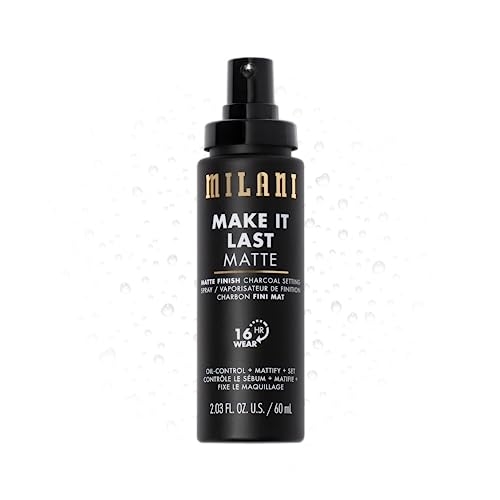 Milani Make it Last Matte – Matte Finish Charcoal Setting Spray- Cruelty-Free Makeup Primer and Setting Spray for Oily Skin – Long Lasting Finishing Spray (2.03 Fl. Oz.)
