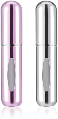 2 pcs Mini Perfume Travel Refillable Bottles-5ml Portable Atomizer Sprayer,Empty Pump Container for Traveling and Outgoing