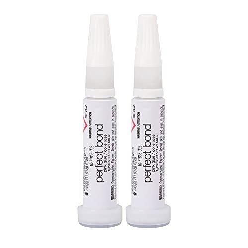 Nailene Perfect Bond Nail Glue – Durable, Easy to Apply False Nail Glue – Repairs Natural Nails – Quick-Drying Nail Adhesive Lasts Up to 7 Days – Pink Tint – 2 g/0.07 oz – 2 Pack