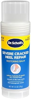 Dr. Scholl’s Severe Cracked Heel Repair Restoring Balm 2.5oz, with 25% Urea for Dry, Cracked Feet, Heals and Moisturizes for Healthy Feet