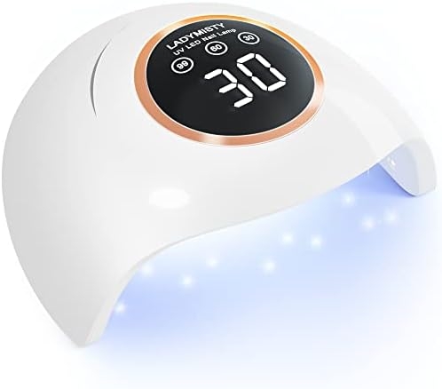 72W UV LED Nail Lamp Light Dryer for Nails Gel Polish with 18 Beads 3 Timer Setting & LCD Touch Display Screen, Auto Sensor, Professional Nails, White………