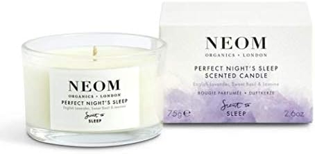 ‘NEOM- Perfect Night’s Sleep Scented Candle, Travel Size | Lavender & Jasmine | Essential Oil Aromatherapy Candle | Scent to Sleep