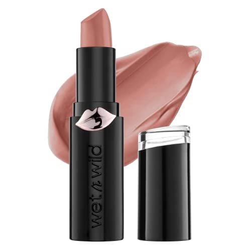 wet n wild Mega Last Matte Lip Color, Semi Matte Hyaluronic Acid Infused, Long Lasting Full Coverage for a Nourishing Pout, Cruelty-Free & Vegan – Bare it All