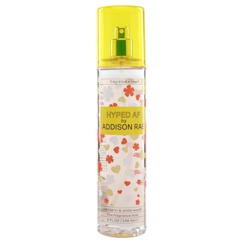 Addison Rae Hyped Body & Hair Mist for Women – Woody Citrus Feminine Scent – Body Spray Opens with Mandarin and Blood Orange – Long-Lasting, Everyday Wear Fragrance for Her – Vegan, Cruelty Free – 8oz