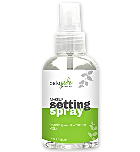 Makeup Setting Spray for Face – Long Lasting Mist: Hydrating Dewey Finishing + Organic Green Tea & MSM – All Skin Types – Large 4 oz Bottle