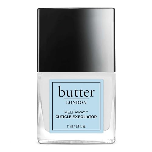 butter LONDON Cuticle Remover Liquid, Melt Away – Cuticle Oil Exfoliator & Softener Gently Removes Dry, Overgrown Cuticles for Healthy Looking Nails – Fast-Acting & Pain-Free Formula – 0.4 Fl Oz