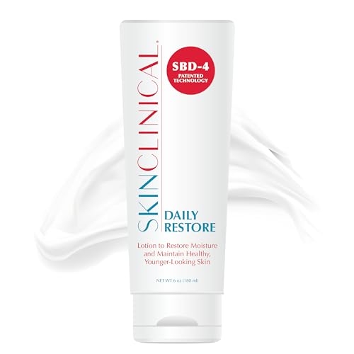 Daily Restore Hydrating & Moisturizing Lotion with Shea Butter & Aloe for Dry Skin, Unscented Lotion with Patented Ingredient SBD-4 Hydrating Face & Body Cream For Sensitive Skin 6oz
