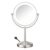 Conair Lighted Makeup Mirror, LED Vanity Mirror, 1X/10x Magnifying Mirror, Corded in Satin Nickel Finish