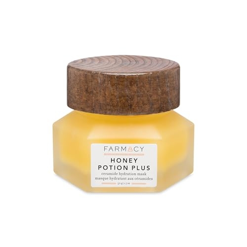 Farmacy Hydrating Face Mask – Honey Potion Plus Nourishing Skincare Facial Mask with Niacinamide, Ceramides + Pro-Vitamin B5 to Protect + Replenish Moisture Barrier (50g)