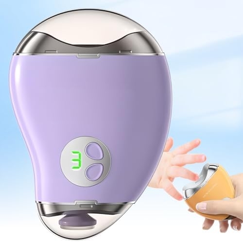 2 in 1 Electric Polishing Automatic Nail Clippers, 2025 Upgraded Electric Nail Clippers for Adults, Electric Toe Nail Clippers for Thick Toenails Seniors, Finger Nail Clippers Nail Trimmer (Purple)