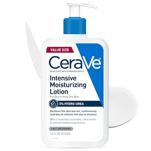 CeraVe Intensive Moisturizing Lotion | Hydro-Urea + Shea Butter | Body Lotion For Dry Skin | Relieves Signs Of Extra Dry Skin | Non Greasy Hydrating Lotion For Rough, Tight, Red & Itchy Skin | 16oz