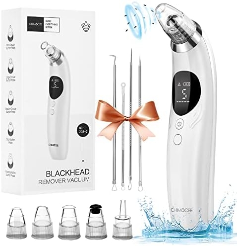 Blackhead Remover Pore Vacuum, Upgraded Black Head Remover for Face, Electric Acne Comedone Whitehead Extractor Tools-5 Suction Power, 5 Probes, USB Rechargeable Pimple Popper Tool Kit