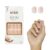 KISS Salon Acrylic Press On Nails, Nail glue included, ‘Bonjour’, Nude/White, Short Size, Squoval Shape, Includes 28 Nails, 2g Glue, 1 Manicure Stick, 1 Mini File