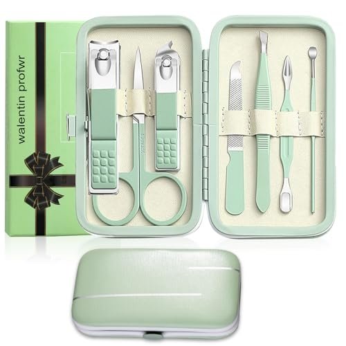 Manicure Set Nail Clipper Set Men Women Toe Finger Nail Clippers Personal Care Tools with Portable Travel Case Manicure Pedicure Tools Grooming Kit Stocking Stuffers for Men Women Family Friends Wife