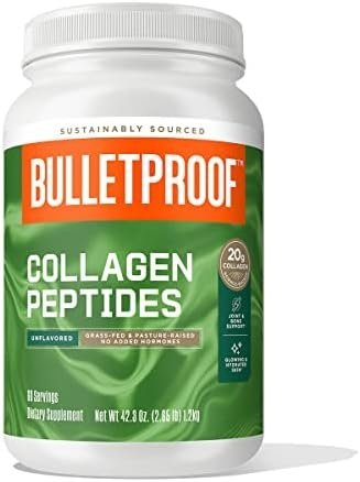 Bulletproof Unflavored Collagen Peptides Powder, 42.3 Ounces, Grass-Fed Collagen Protein and Amino Acids for Skin, Bone and Joint Support, Pasture Raised, No Added Hormones