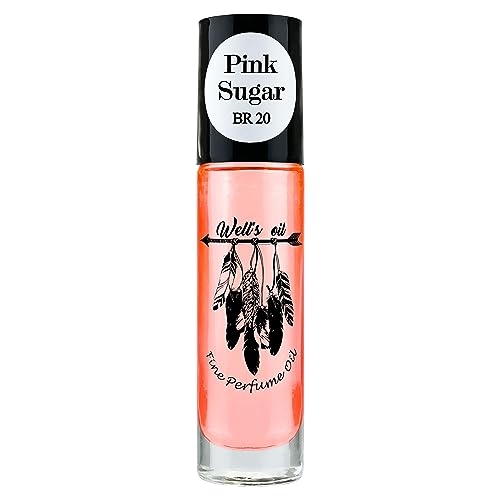 Well’s Oil Roll-On Perfume Oil (Inspired by Pink Sugar) | Sweet Fruity Notes | Long-Lasting | Paraben-Free | 0.33 Fl Oz / 10 ml
