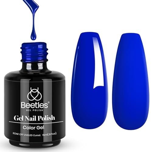 Beetles Gel Nail Polish Paulina Lapis Blue Color Translucent Soak Off Uv LED Nail Lamp Gel Polish, Blue Color Soak Off U V LED Gel Polish Nail Art Design Manicure Salon DIY Salon Gel